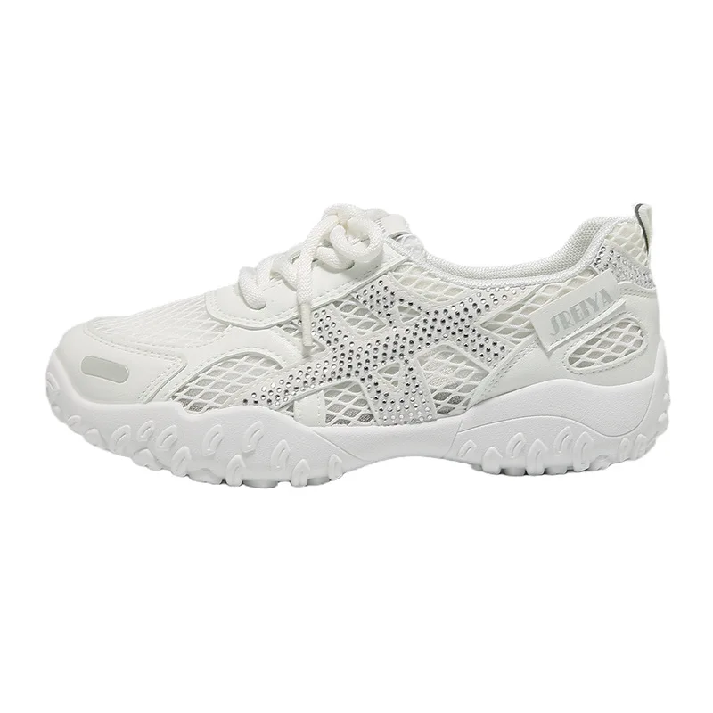 Summer Mesh Running Shoes: Lightweight, Breathable, Soft-Soled, Casual White Sneakers