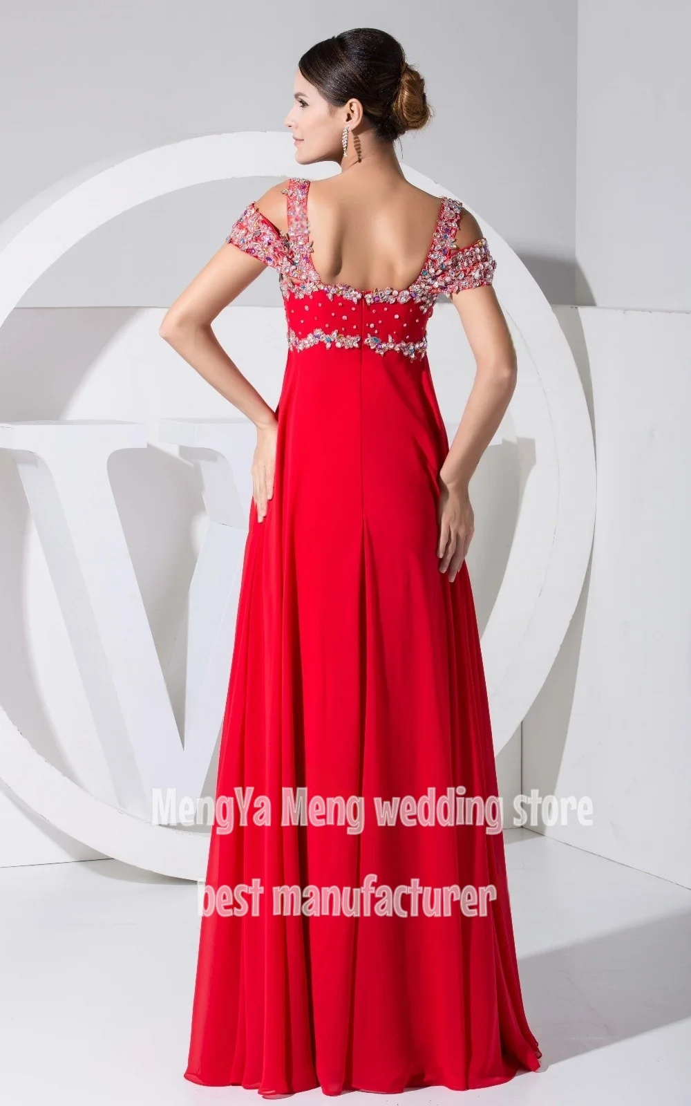 ZHUISHU Elegante Chiffon A Line Abito da sera lungo Appliques Perline Abiti da ballo per feste Occasioni formali personalizzate Robe De Soirée
