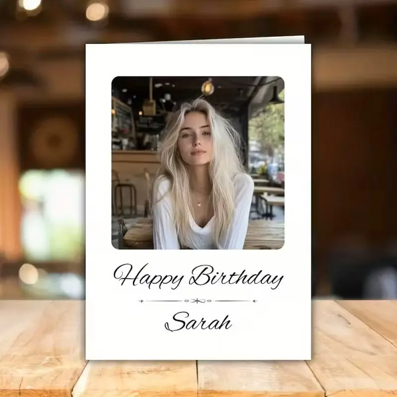 4/8/12 szt. personalizowane kartki z imieniem i datą urodzin (nadaje się na wesela, chrzciny i zaproszenia na przyjęcia)