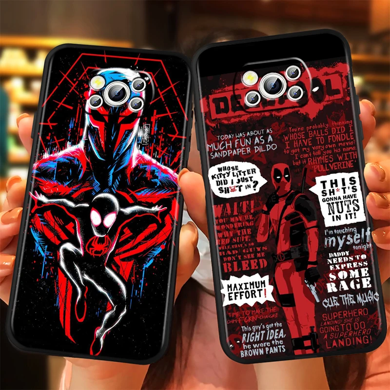 

Marvel Cool Anime Venom For Xiaomi Mi Poco F5 F4 F3 F2 X5 X4 X3 M6 M5 M5S M4 M3 C40 Pro GT NFC 5G Black Cover Phone Case