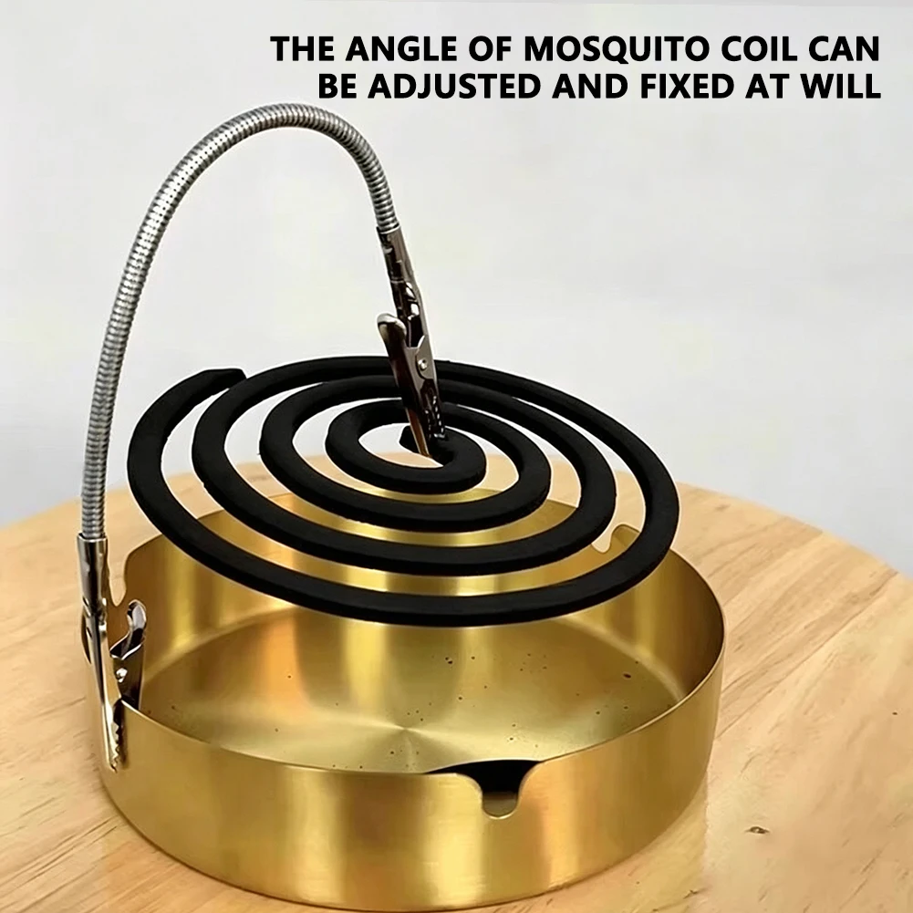 20pcs Mosquito-Coil Holder Clips Flexible Clamp Multipurpose Double-Ended Clamp Stainless Steel Bracket 360-Degree Adjustable