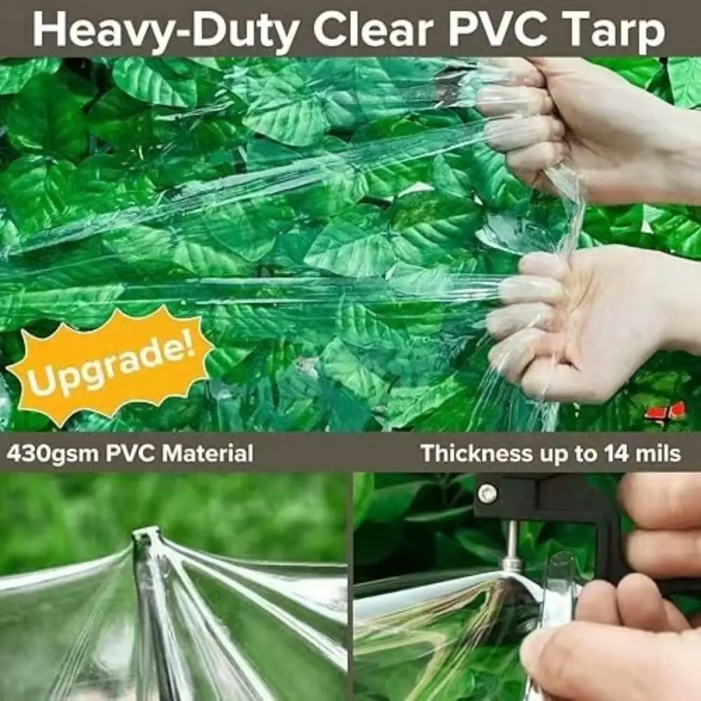 Snowproof Waterproof Tarpaulin Waterproof Dust-proof Transparent Rain Cover Wind-Resistant Foldable Rainproof Cloth