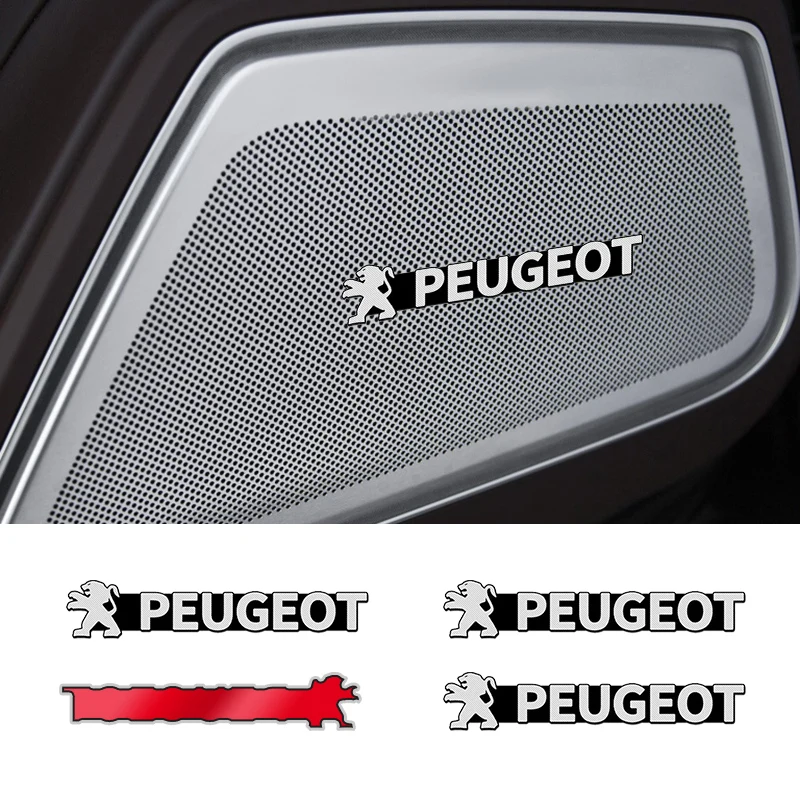 3D Metal Car Audio Stickers Auto Badge Emblem Decoraiton For Peugeot 406 405 205 3008 107 307 206 5008 308 208 408 508 407