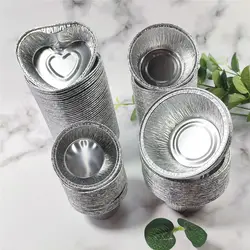 50pcs Foil Cupcake Liners Muffin Baking Cups Disposable Non-stick Foil Muffin Liners Cupcake Wrappers Party