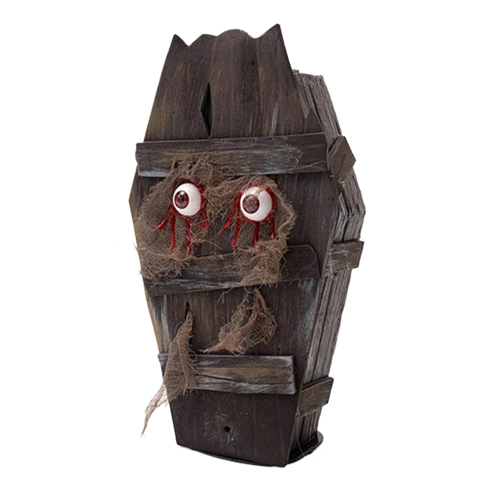 

Визуальные эффекты для декора фестиваля Хэллоуина Коробка гроба на Хэллоуин со звуковыми эффектами ужасов Украшения надгробия с ужасами