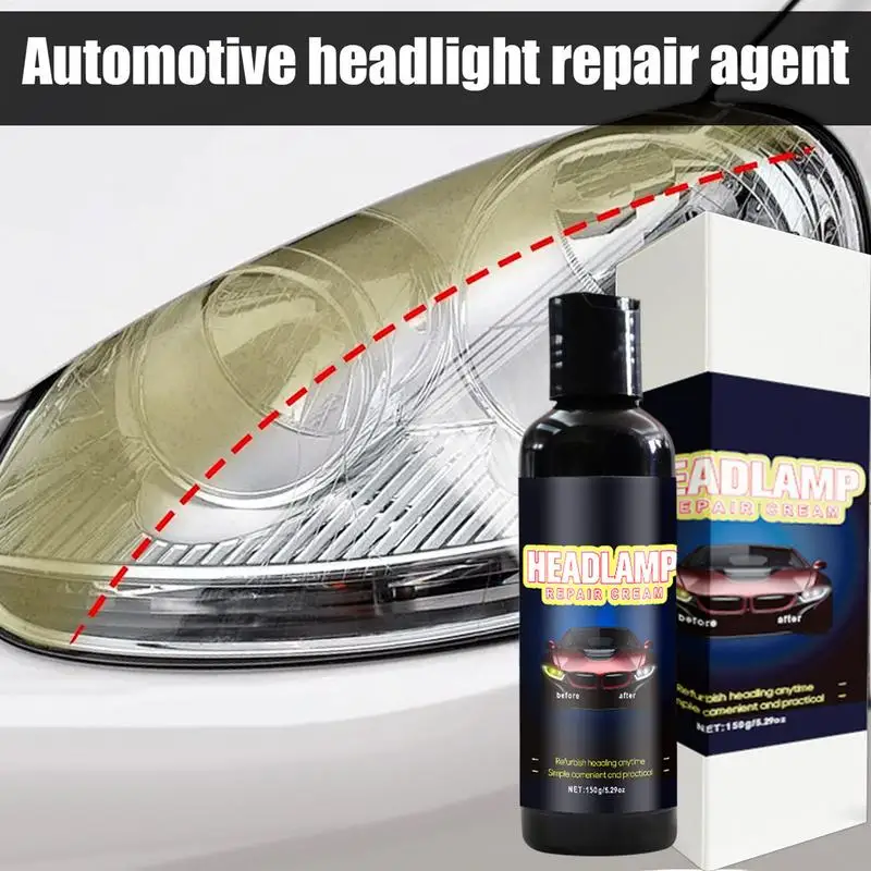 

Очиститель фар автомобиля Очиститель фар автомобиля 150 г Реставрационная жидкость для ремонта фар для мгновенного удаления окисления