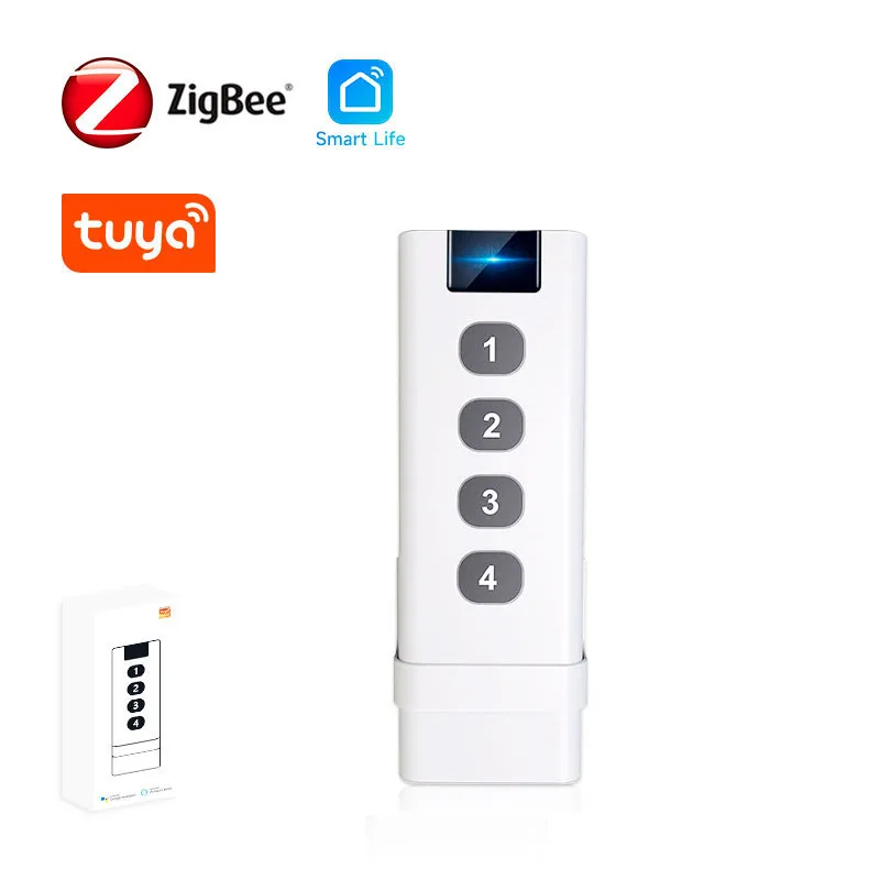 

Tuya ZigBee умный переключатель сцен 4-бандовый портативный мини-дизайн для дома Smart Life пульт дистанционного управления переключатели сценариев автоматизации