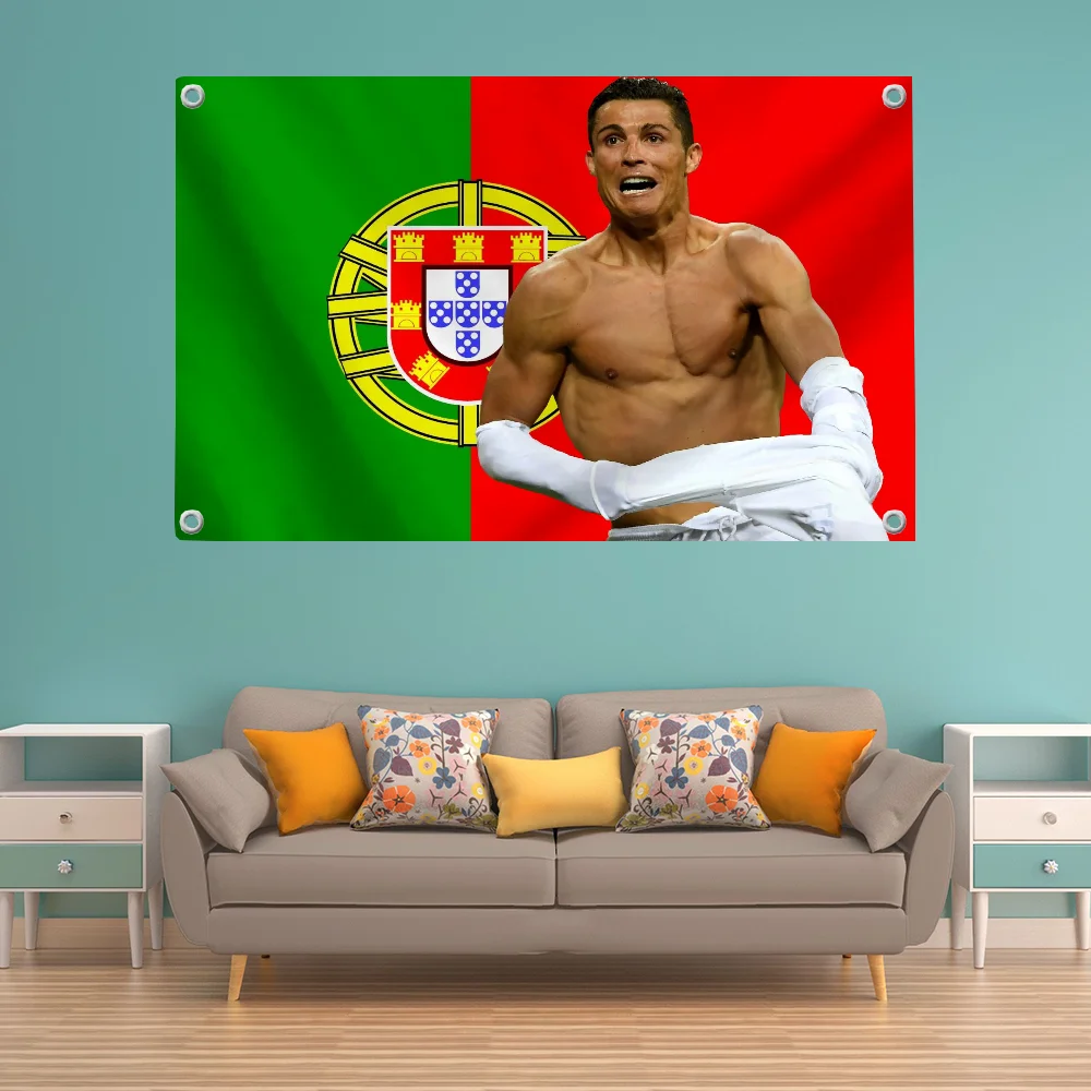 Flag Pride Flag Flag to Hang Flags for Rooms Banner Flags for Bedrooms Cristiano Ronaldo Idol Flag Portugal Flag Room Decor Y2k