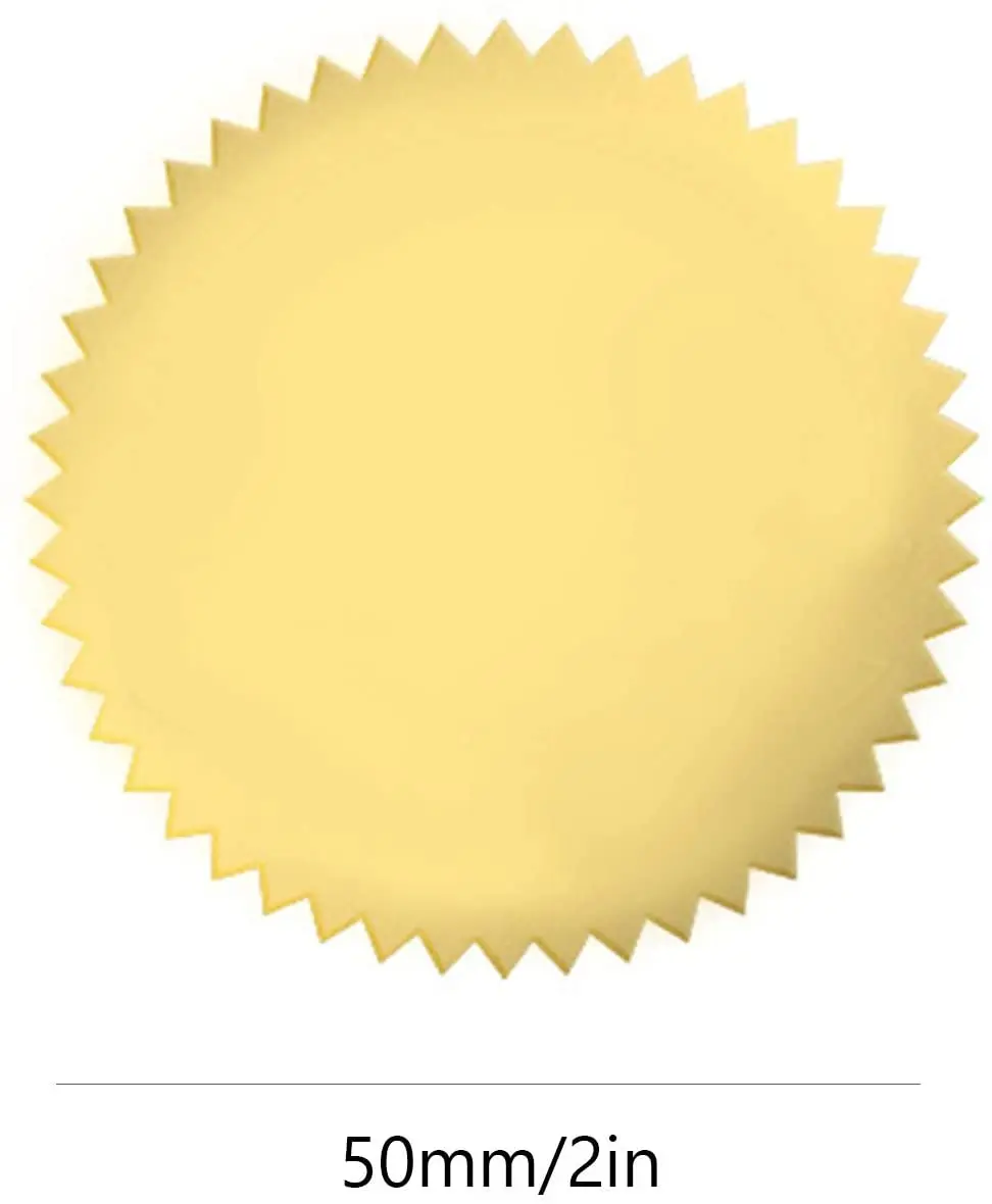 100PC Self Adhesive Gold Foil Embossed Stickers Medal Decoration Sticker  22x6x0.05cm 4pcs/sheet