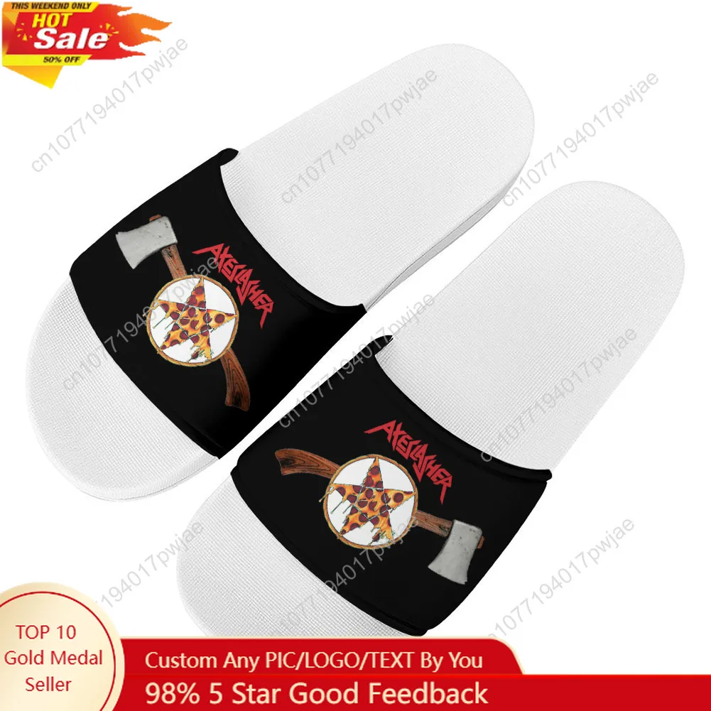 

Axeslasher Rock Band Slippers Home Water Shoes Mens Womens Summer Slipper Retro street Indoor Outdoor Shower light Pool Sandals