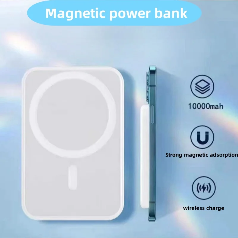 

Magnetic Power Bank for IPhone 12 13 14 15 for Magsafe Powerbank Portable Wireless Charger Auxiliary External Spare Battery Pack