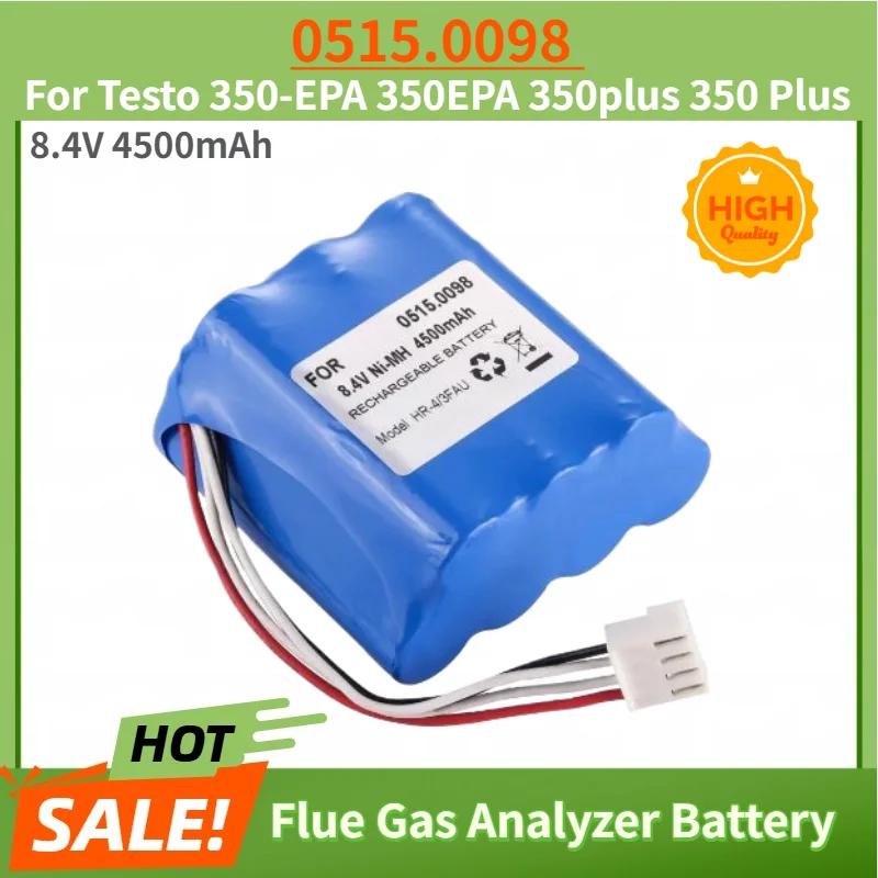 Brand New 0515.0098 Flue Gas Analyzer Battery 8.4V 4500mAh for Testo 350-EPA 350EPA 350plus 350 Plus Replacement Battery