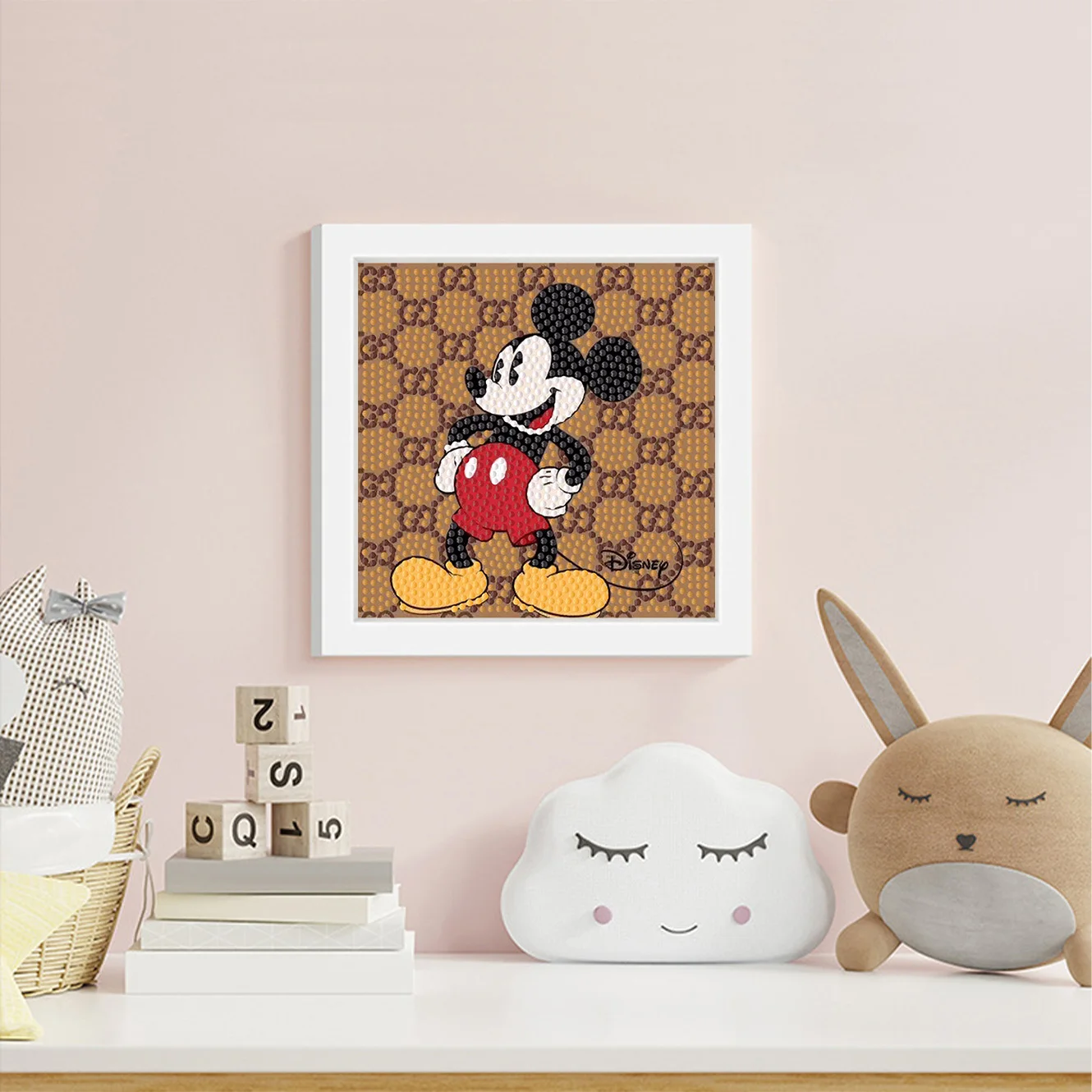 

Disney Cartoon miqi Crystal Diamond Frame Decoration Classic Mickey Mouse Handmade DIY Cross Embroidery Paste Set Birthday Gift