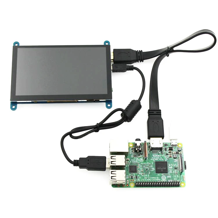 Módulo de pantalla táctil capacitiva Tft Lcd 800x480, pantalla Raspberry Pi de 5 pulgadas