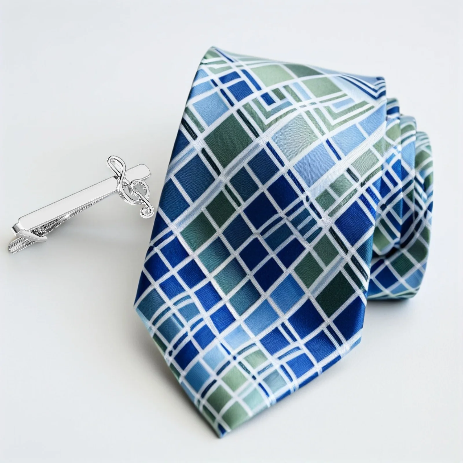 

5Pcs Men Tie Clips Music Note Charm Zinc Alloy Business Suit Accessory Strong Hold Necktie Clip Wedding Party Fashion