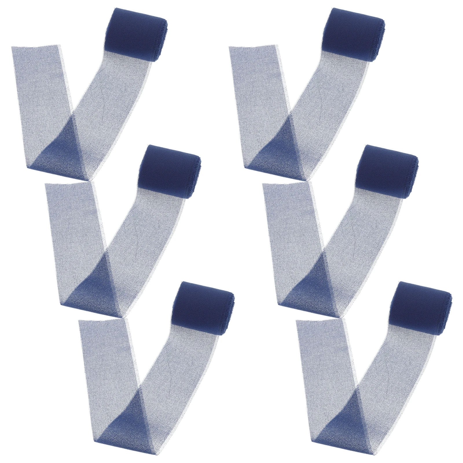 

6 Rolls Gift Packing Ribbon Christmas Tree Craft Making Chiffon Silk Fringe Flowers Floral Applique Bride Satin Ribbons