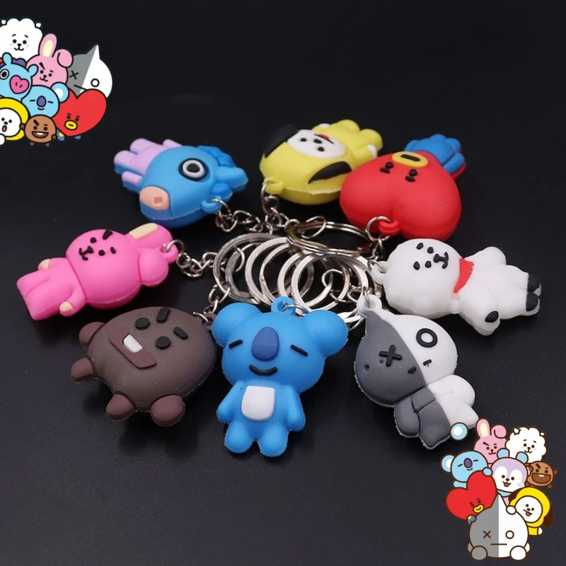 

Милый плюшевый брелок-кукла BT21 в стиле Kawaii для мальчиков и девочек, парный аксессуар для рюкзака, аниме-товары, подарок для фанатов.