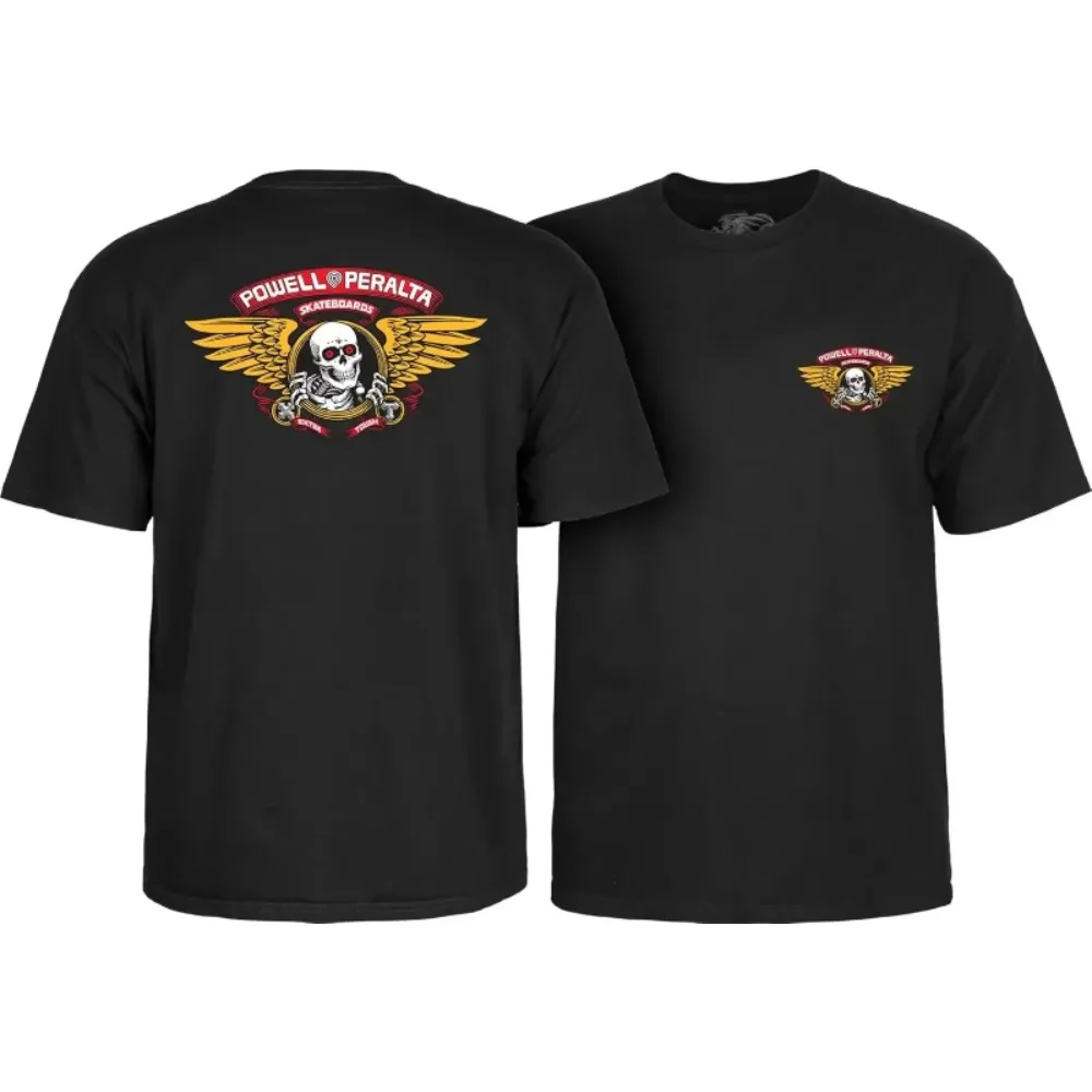 Powell Peralta Winged Ripper T-Shirt Men Women Skateboard T Shirt Oversized Short Sleeves Streetwear Harajuku Men's Clothing Tee