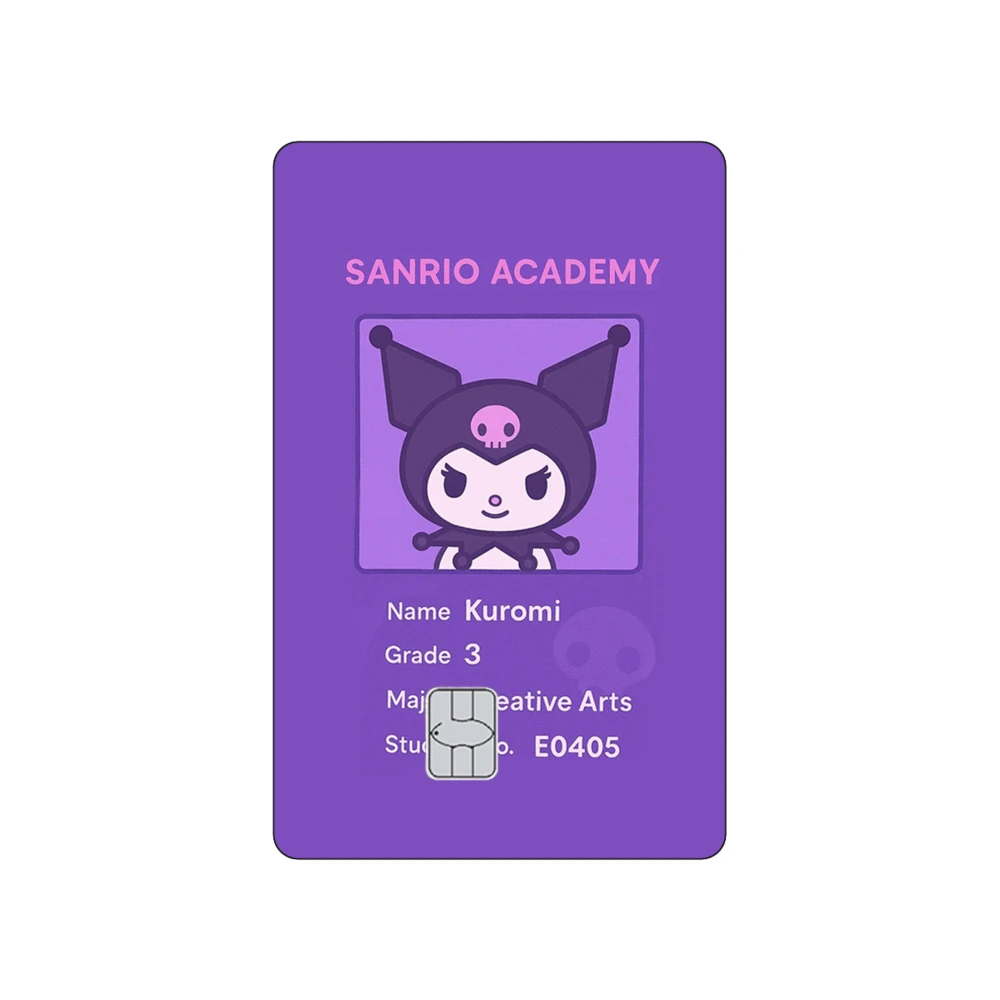 ملصقات كارتونية لطيفة لبطاقة الائتمان هالو كيتي ملصقات كورومي ميلودي غير لامعة مناسبة لبطاقة بنك VISA JCB وبطاقة Mastercard #5