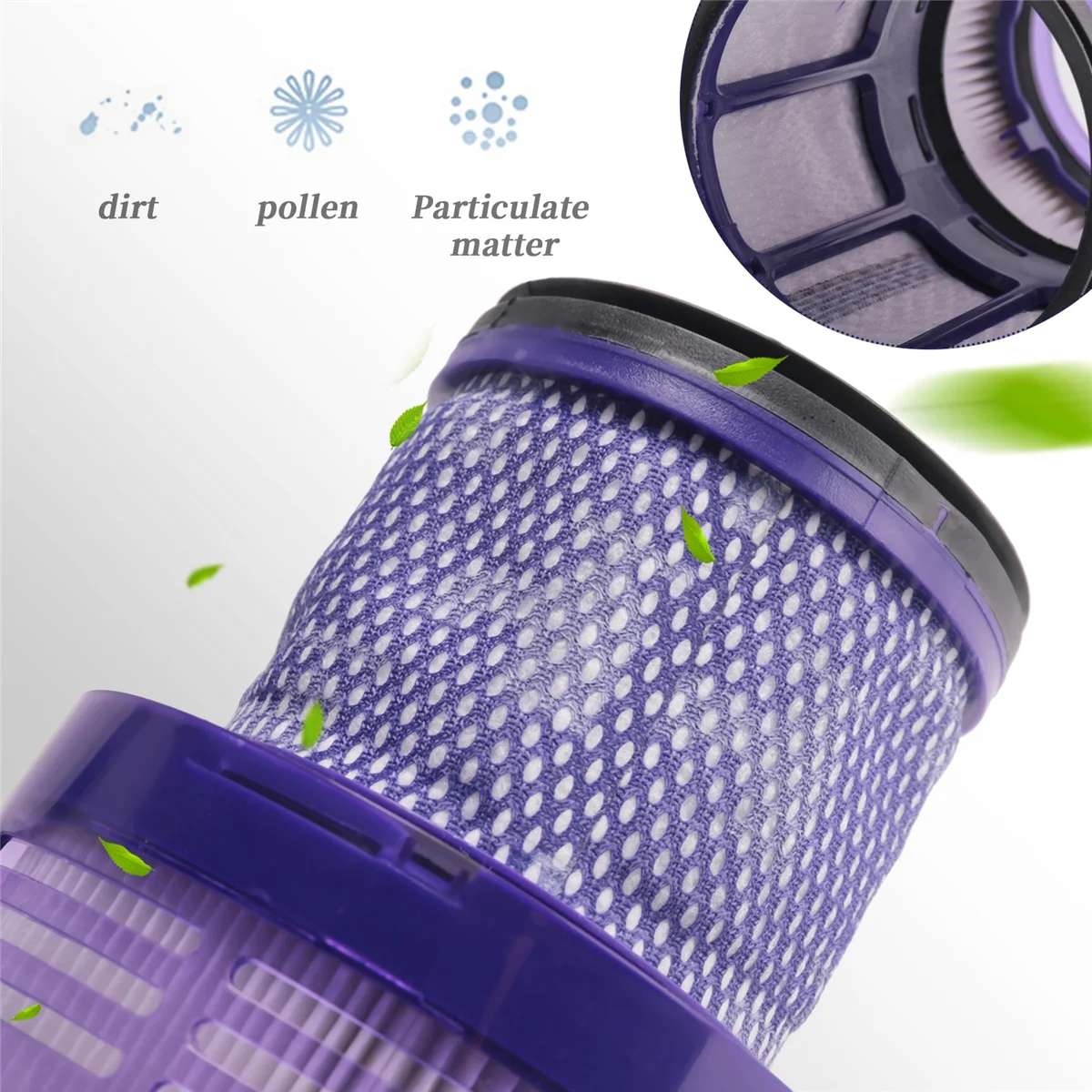 V10 디지털 슬림 및 SV18 교체용 포스트 필터, 예비 무선 진공 청소기 액세서리, 세척 가능 필터, 2 개