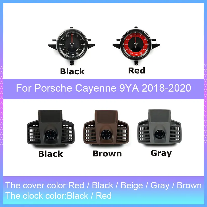 Car Dashboard Stopwatch for Porsche Cayenne 9YA 2018-2021 Sport Chrono Compass Center Clock Instrument Panel Time Display Bezel
