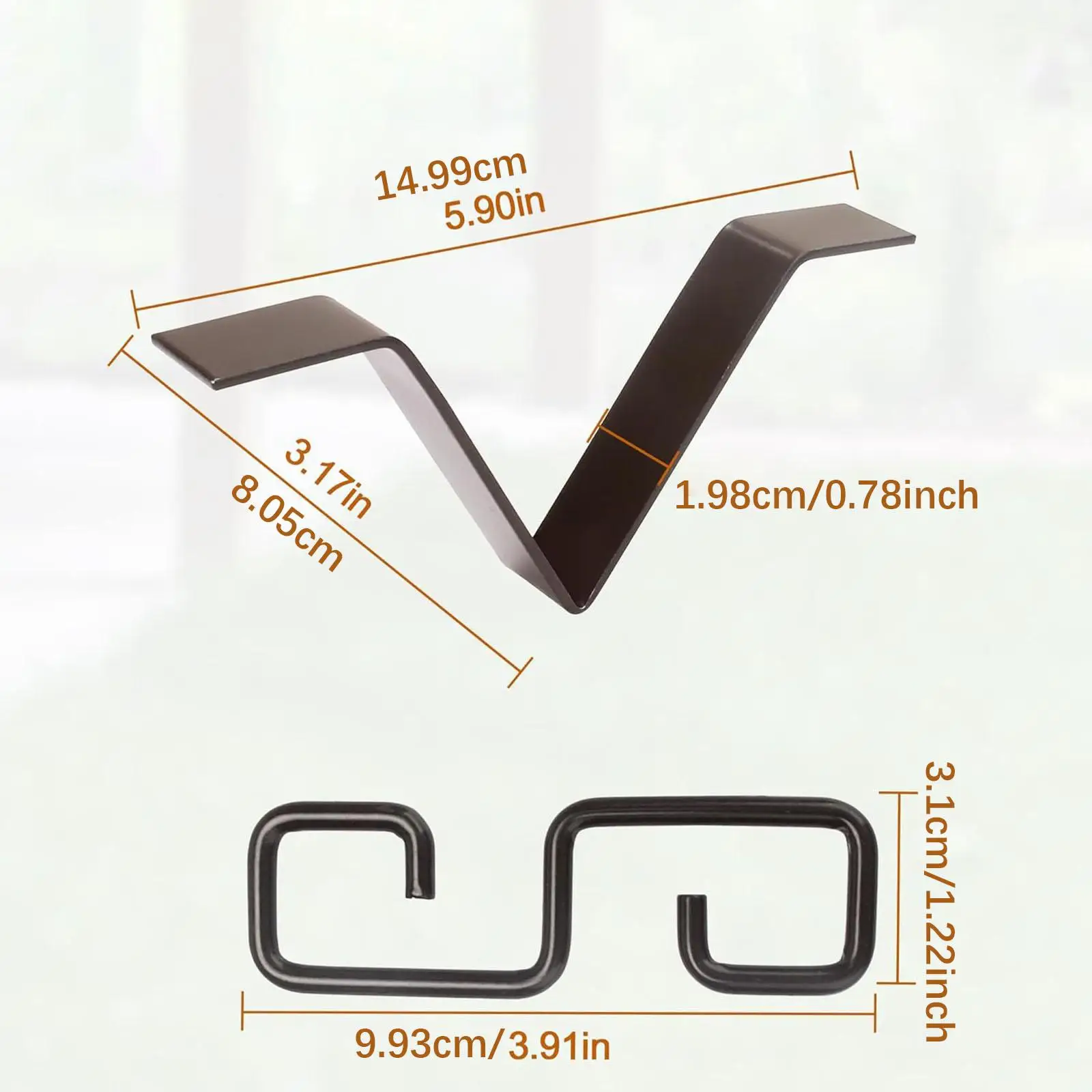 Iron Rain Chain Gutter Adapter Hook V Shaped Hanger Easy Install Downspout Connector for Garden