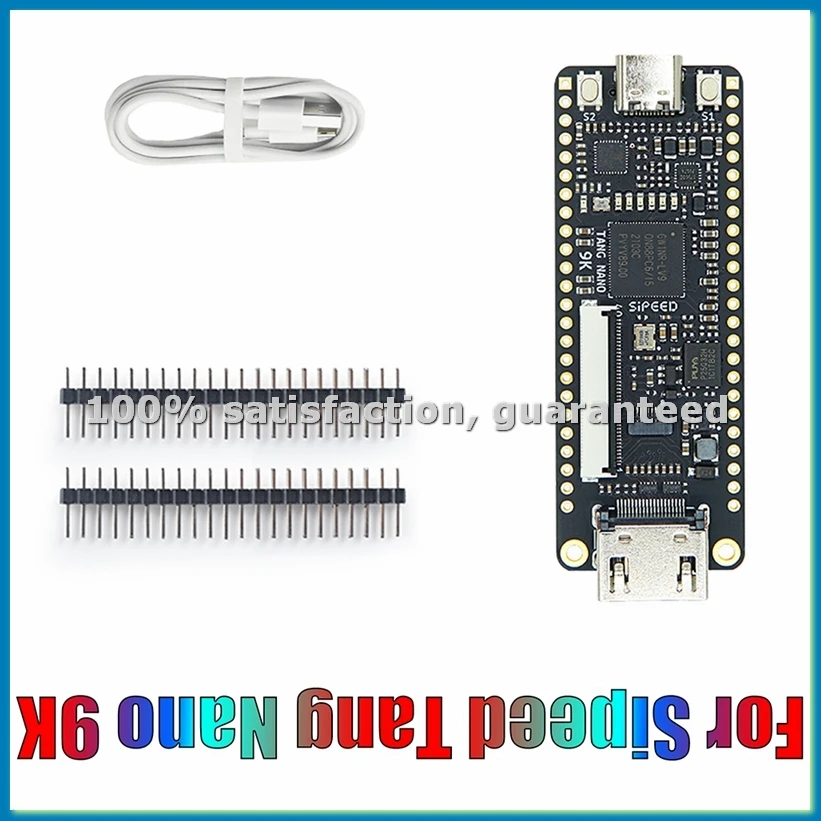 

Для платы разработки Tang Nano 9K FPGA GW1NR-9 RISC-V HD с кабелем типа C-A79U