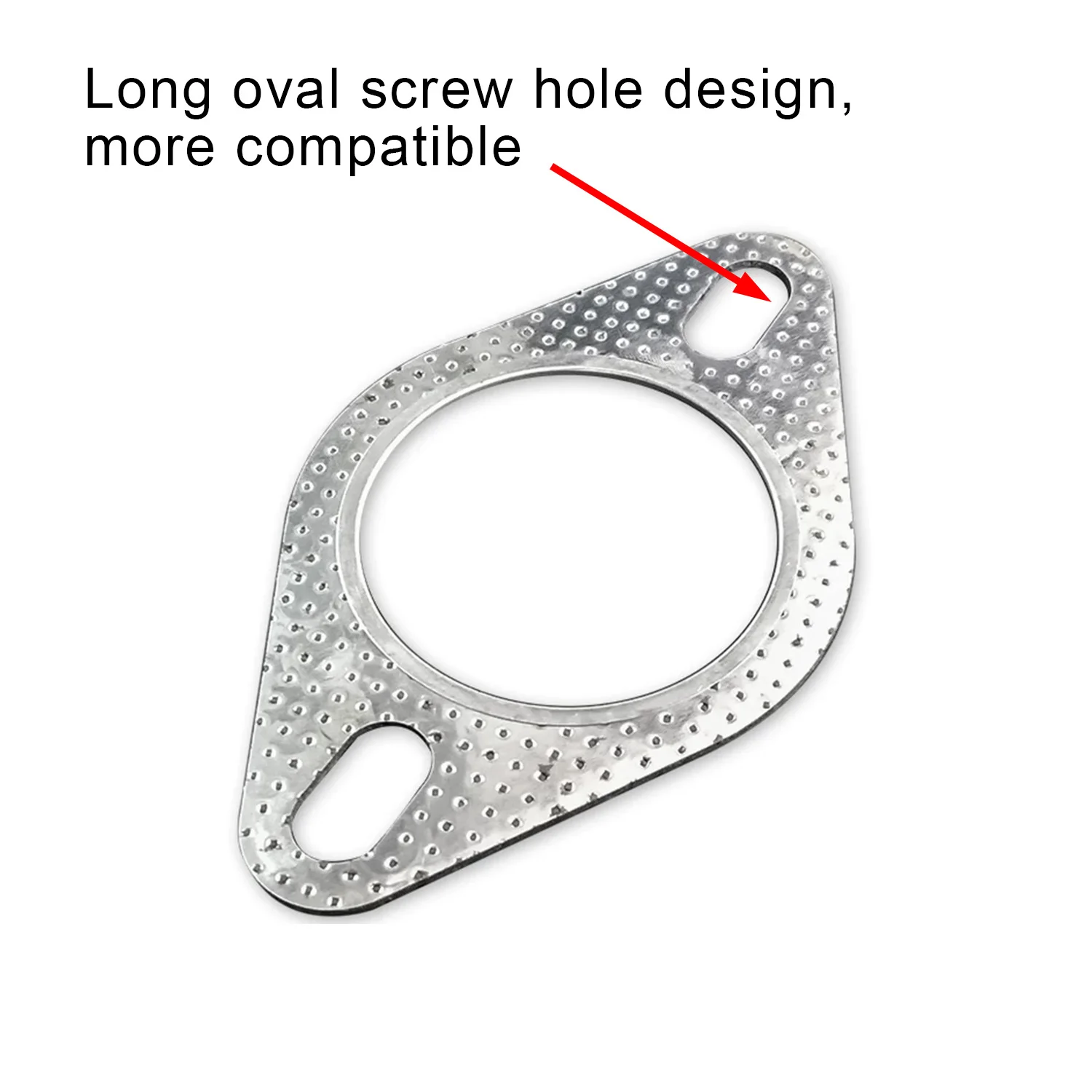 2pcs Exhaust Pipe Gasket Universal diamond-shaped flange gasket Shockproof, noise-reducing, and wear-resistant junta escape