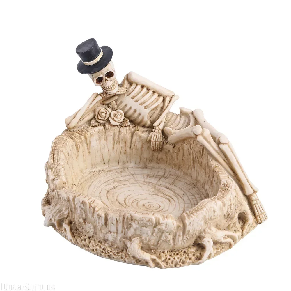 New Cool Skeleton Resin Ashtray Ash Tray Smoke Accesoires for Boyfriend Gift
