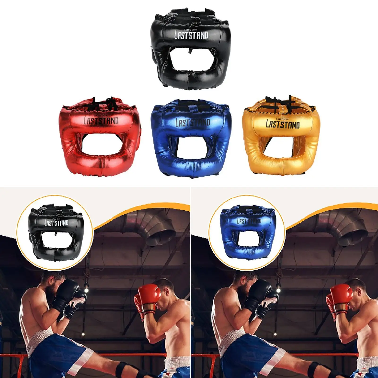 Boxing Headgear Ventilated Protective Gear for Taekwondo Muay Thai Sanda
