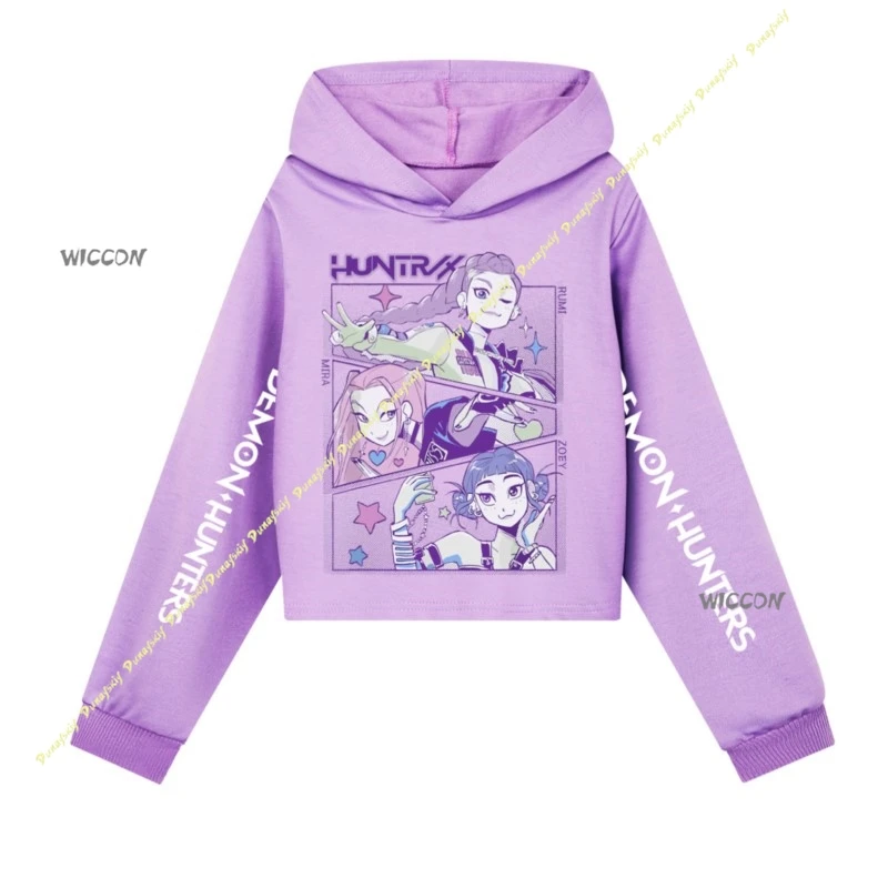 Anime KPop Demon Hunters Cosplay Costumes Rumi Multi-colored Hoodies Spring Autumn Suit Gilrs Clothe Daily Christmas Halloween