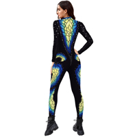 Peacock 3d Printing Sexy Slim Bodysuit Skinny Carnival Cosplay Costumes Fancy Outfit Catsuit Overalls