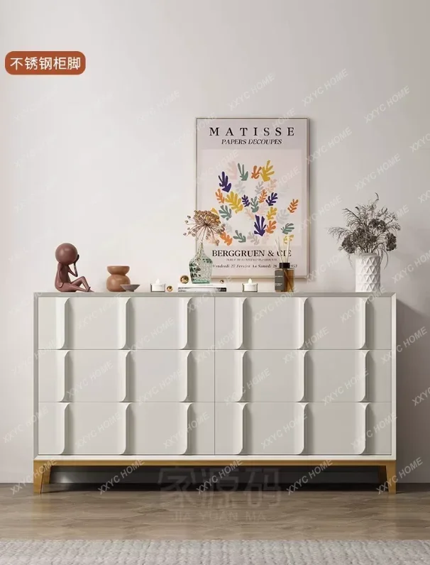 

solid wood dining side cabinet simple modern locker villa living room tea cabinet