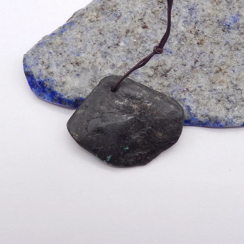 Handmade Jewelry Natural Stone Turquoise Nugget Pendant Bead Fashion Necklace Accessories 32x25x4mm 5g