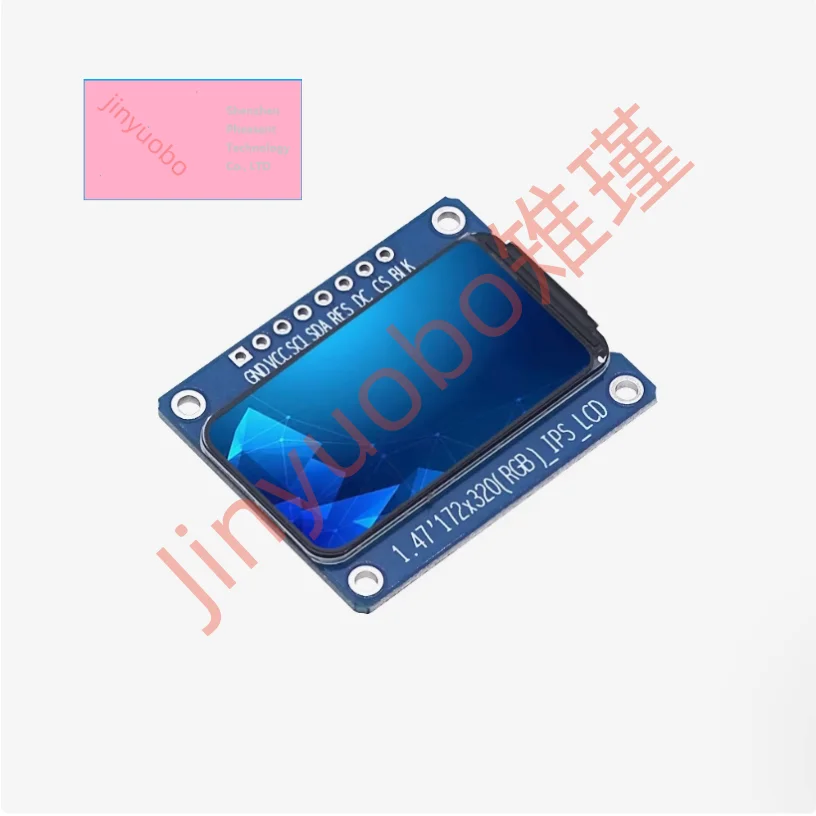 Tela LCD ips de alta definição de 1,47 polegadas, display tft, driver st7789, tela de porta serial 172x320