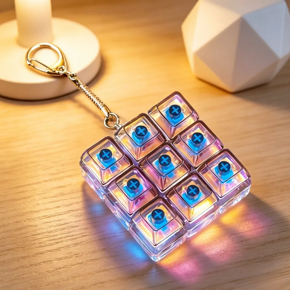 Fingertip Keyboard Keychain RGB Fidget Toy
