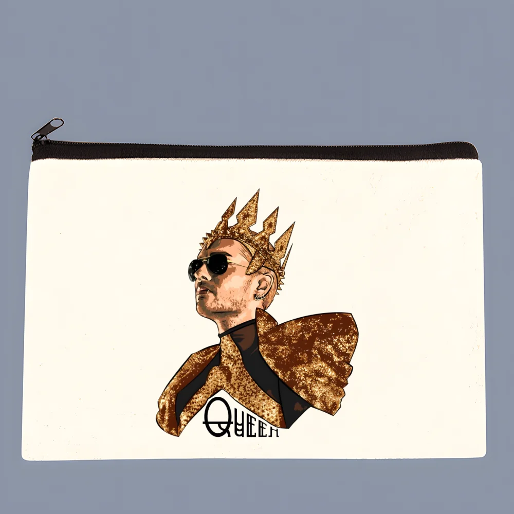 Rock Band Tokio Hotel Music Canvas Makeup Bag Portable Travel Cosmetic Bag With Zipper Lightweight Female Coin Pouch Women