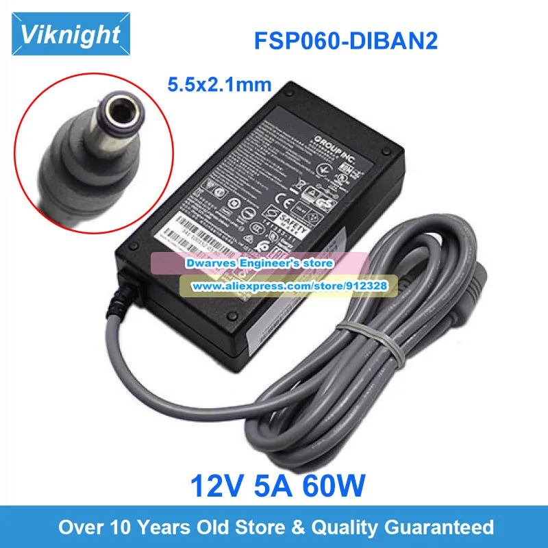 FSP060-DIBAN2 AC Adapter 12V 5A 60W FSP for Cisco CP-DX80-K9 CP-DX70-W-K9 DX80 DX70 Power Supply 341-100152-03 9NA0605351