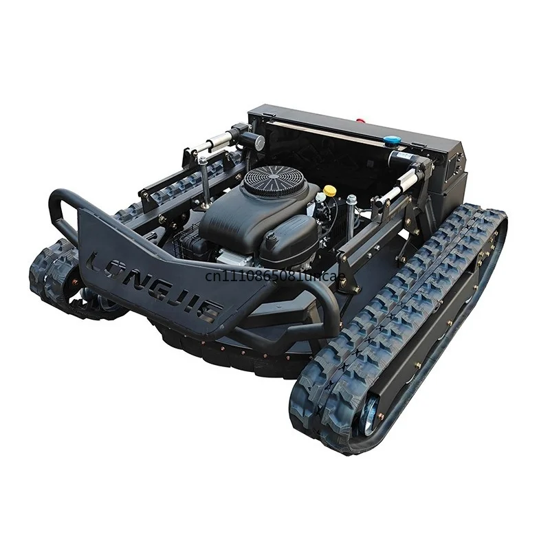 Remote Control Tracked Lawn Mower All Terrain Automatic Grass Cutting Robot For Orchard Farm Weeding