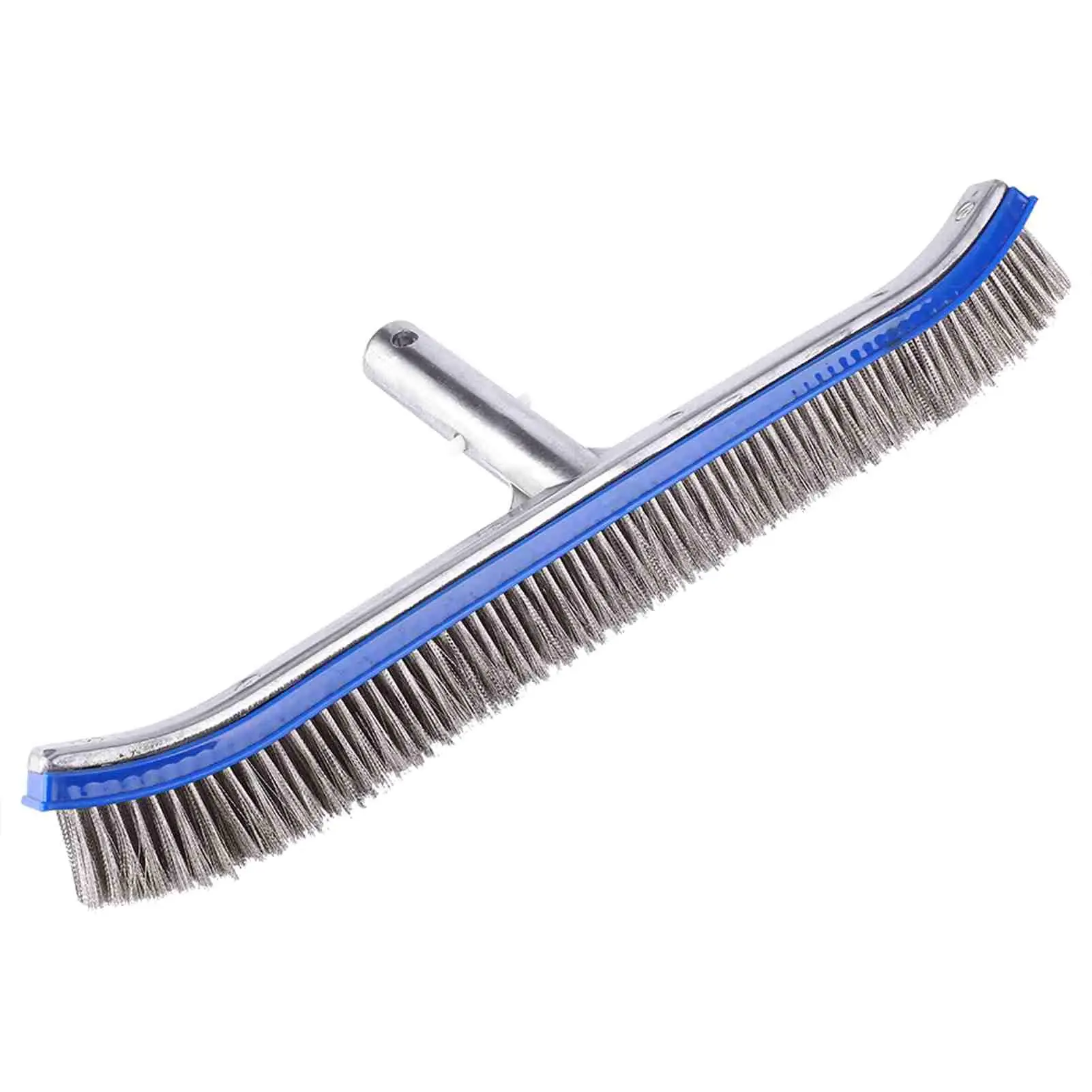 

18-inch Steel Brush for Swimming Pool & for pond Cleaning - Wall & Bottom Cleaner for Spa & Hot Springs