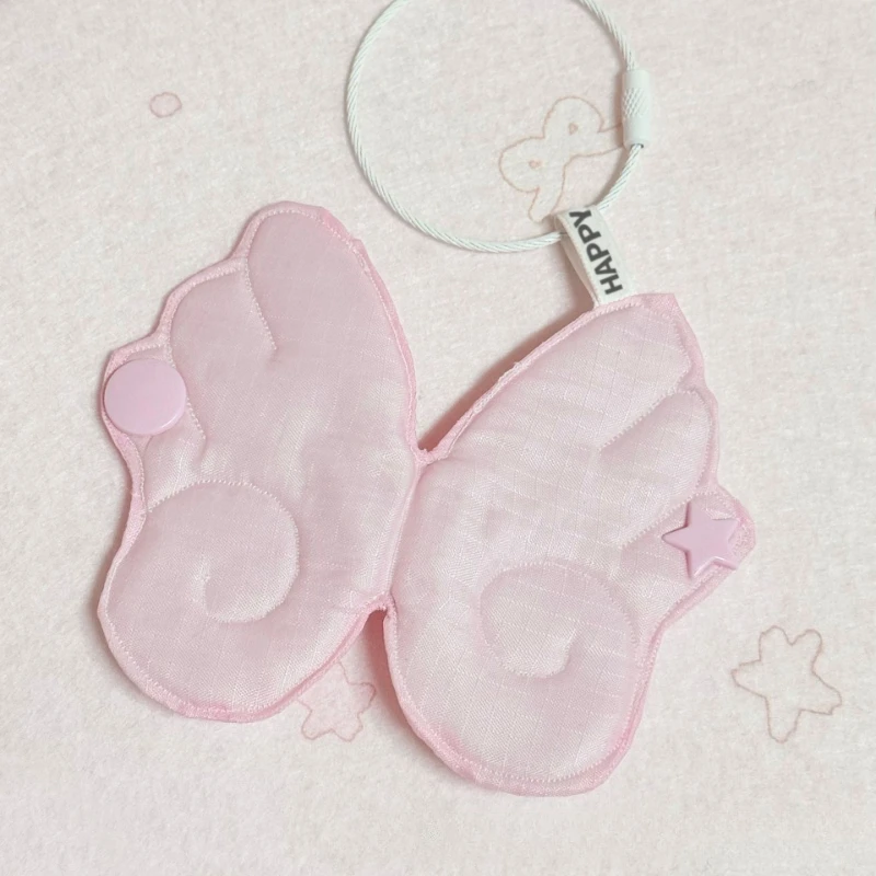 Koeran Pink Wings Cable Organizer Girl Heart Wire Holder Portable Anti-Loss Earphone Data Line Winder Cute Hanging Pendant