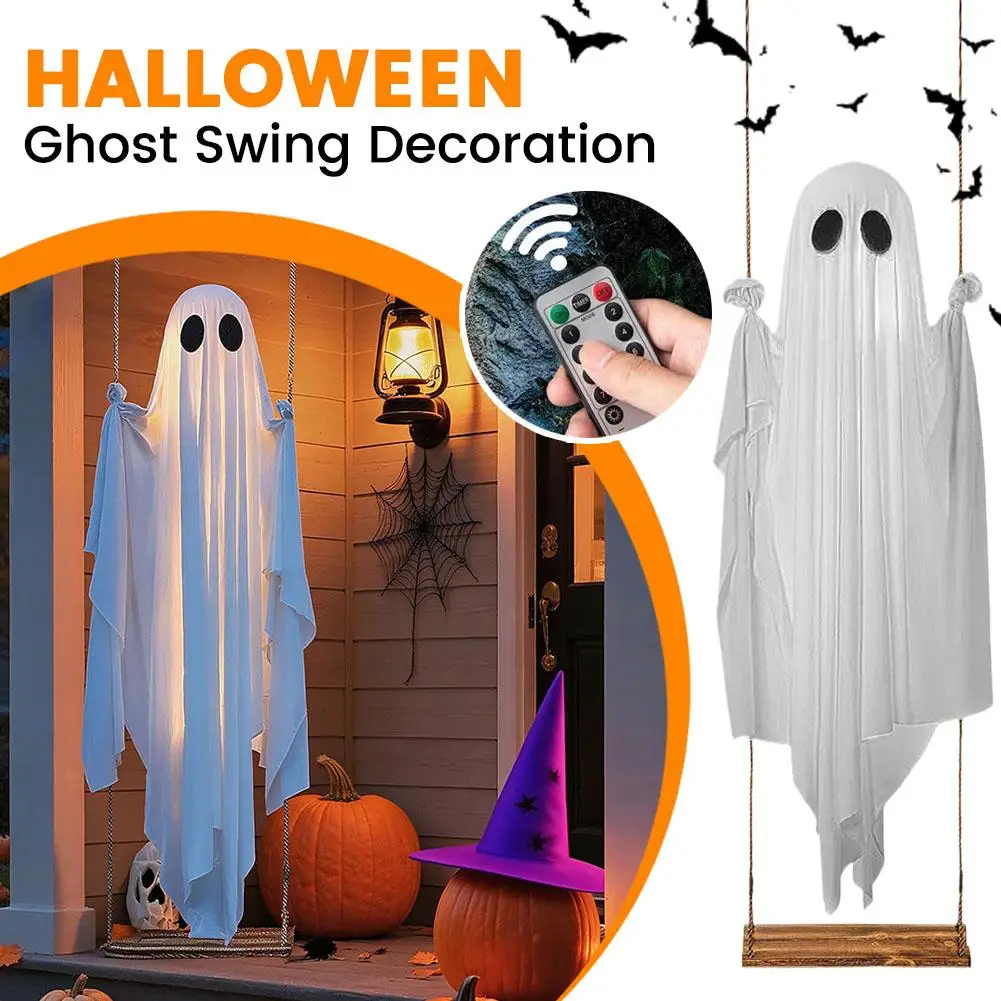 6FT Large Hanging Swing Ghost - огляд і ціна Outdoor Lighting Tree