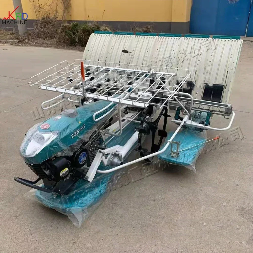 Walk-behind Rice Transplanter petrol engine Crank rocker type Adjustable plant spacing convenient and fast