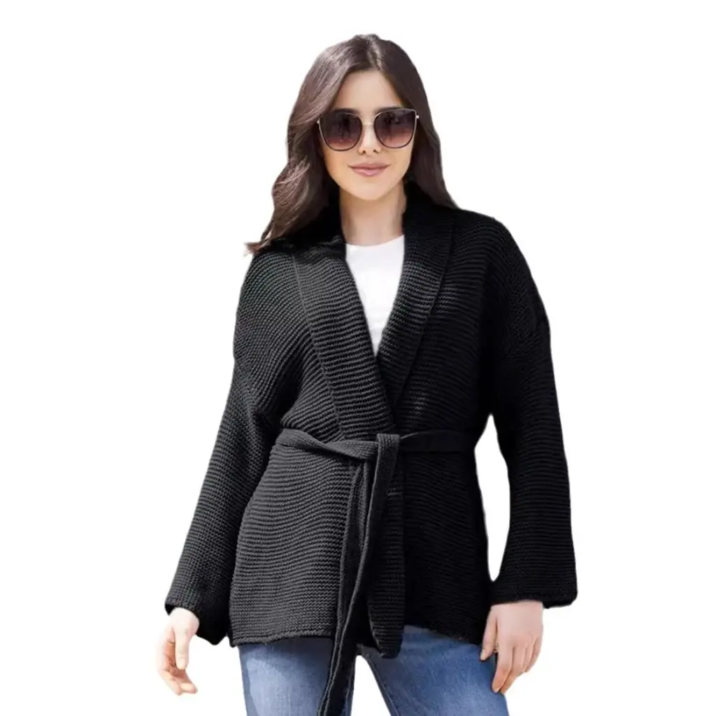 

Women's V-neck Knit Cardigan Sweater Loose Bat Style plus Size Spring Summer European American New Hollow Shawl Top
