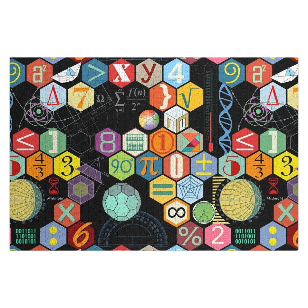 

Математика в черном цвете! Деревянные декоративные пазлы-картины, персонализированные подарки, рождественские подарки, подарки на заказ, пазлы