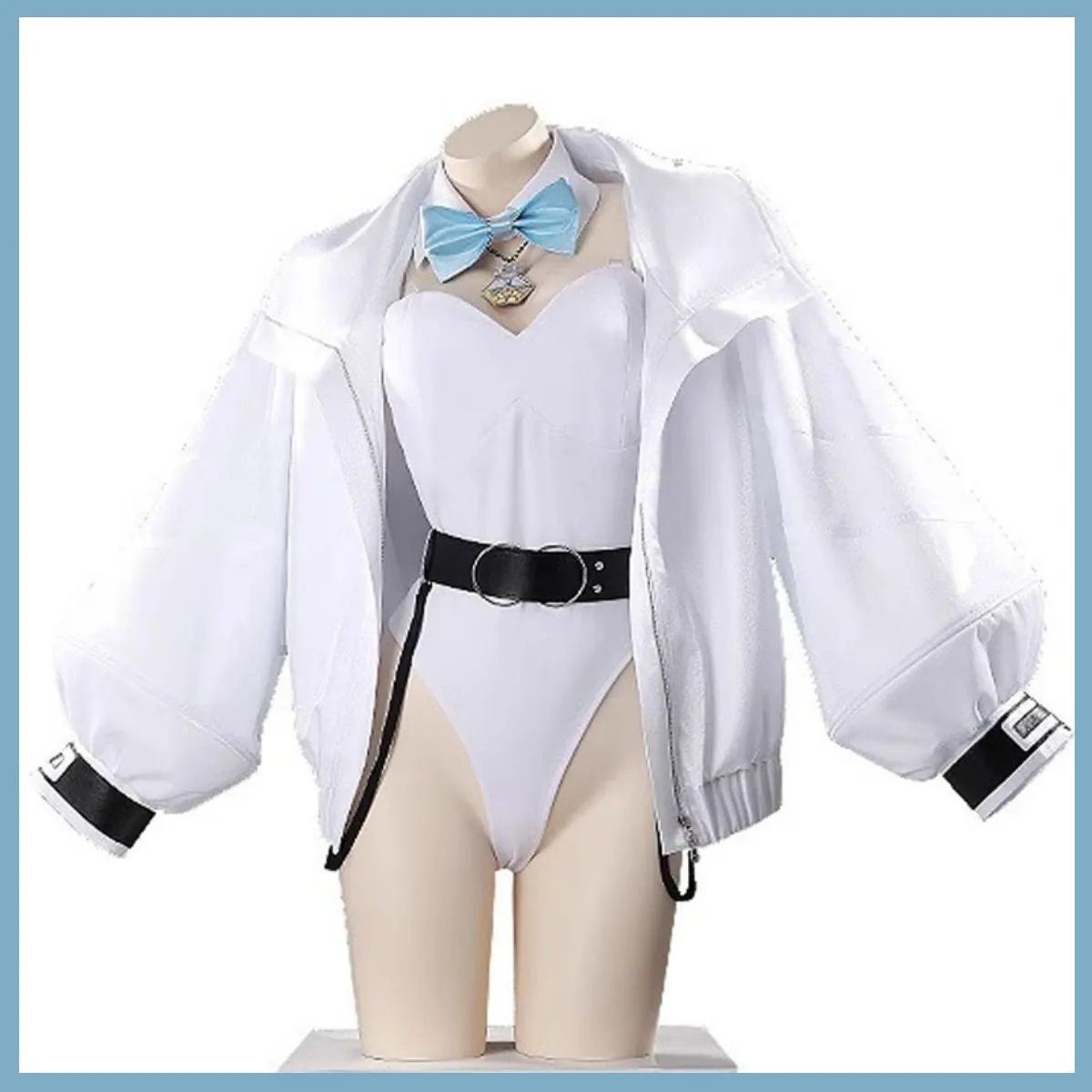 Nijisanji Virtual YouTuber Hibachi Mana Cosplay Costume Feminization Bunny Girl Jumpsuits Coat Wig Woman Sexy Cute Party Suit