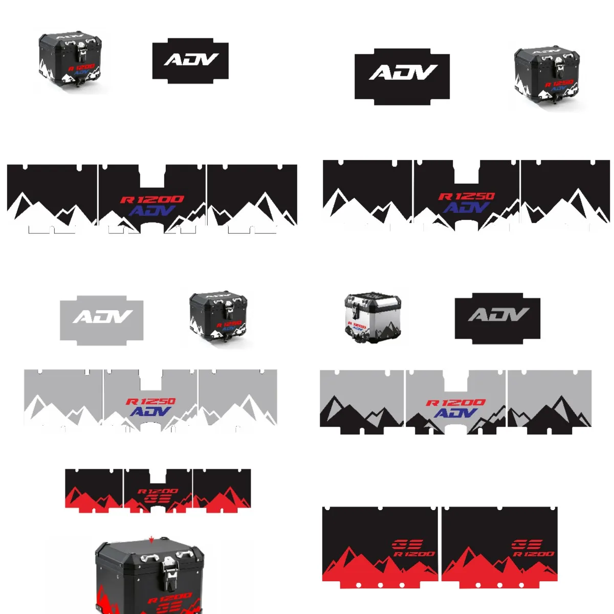 Stickers Decal Trunk Panniers Luggage For BMW R1200GS R1250GS R 1200 R1250 GS ADV GSA Aluminium Side Cases Adventure 2019-2023