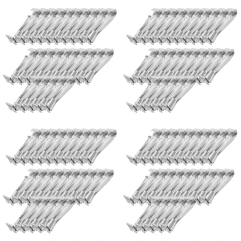 ABFS 5Inch 100 Pack Gutter Hangers, With Pre-Inserted Screw, Aluminum Gutter Brackets For Repairing Sagging Rain Gutters