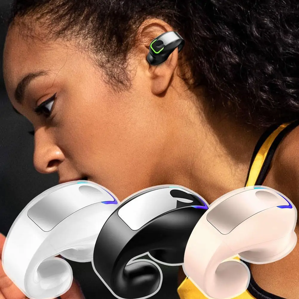 سماعة لاسلكية تعمل بالبلوتوث الأذن كليب سماعات خالية من الألم تصميم مريح HIFI صوت ستيريو سماعات أذن خفيفة الوزن للرياضة يوميا الولايات المتحدة N2A3 #3