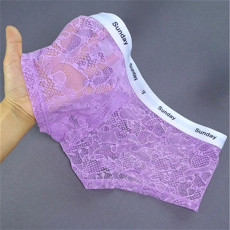 

Прозрачные мужские трусы-боксеры с кружевом, с U-образным выпуклым карманом, гладкие, сексуальные, мужское нижнее белье